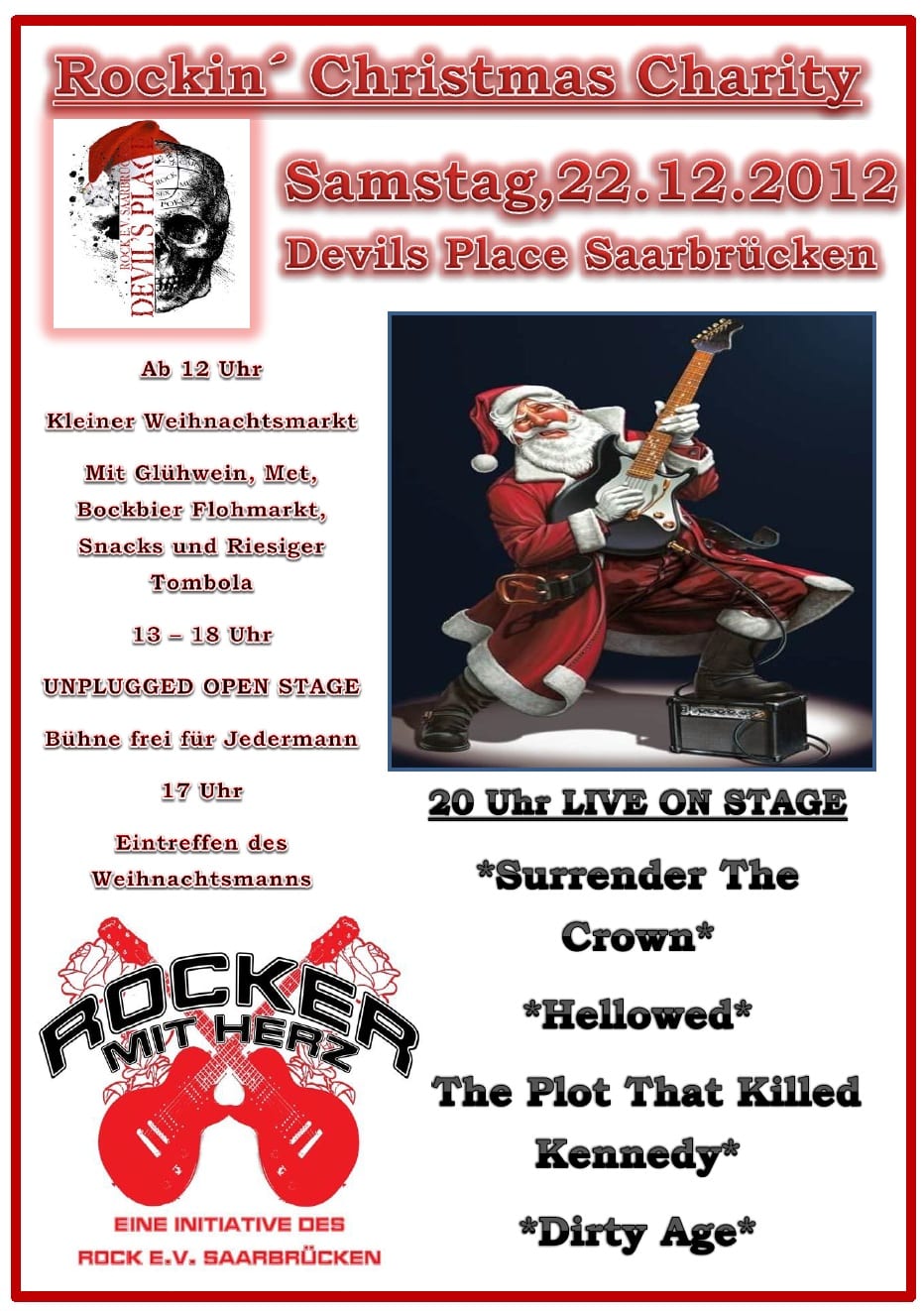 Devils Place Saarbrücken Christmas Charity 2012 Flyer