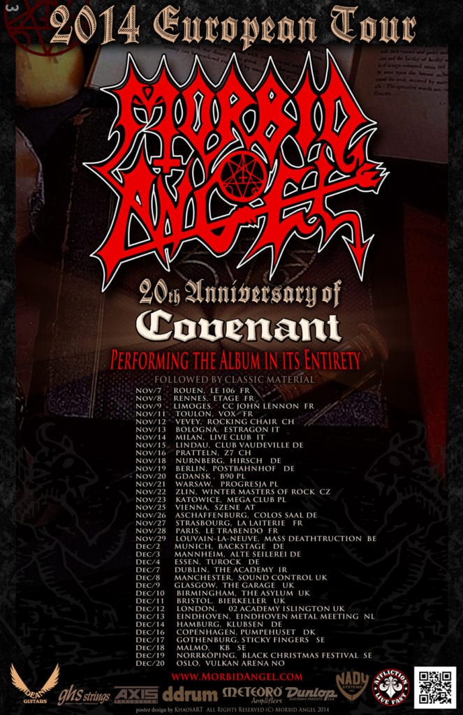 Flyer: Morbid Angel - Covenant Tour 2014